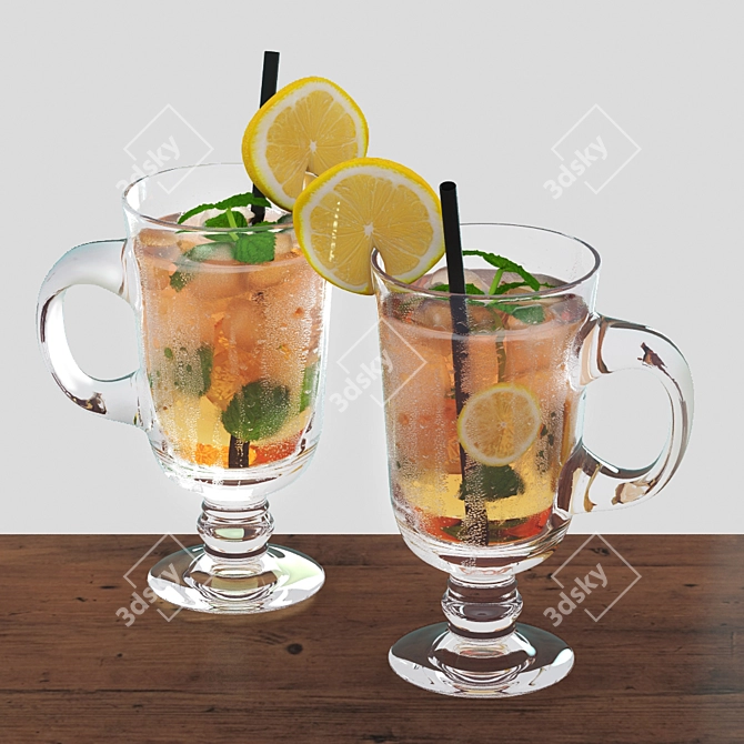 Refreshing Ice Tea: Instant Flavor Burst! 3D model image 1