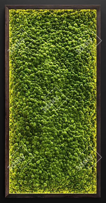 Moss Wall Greenery with LED Lights 3D model image 2