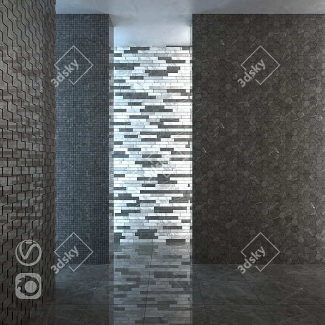 Italon Charme Evo Antracite Floor Tiles 3D model image 1