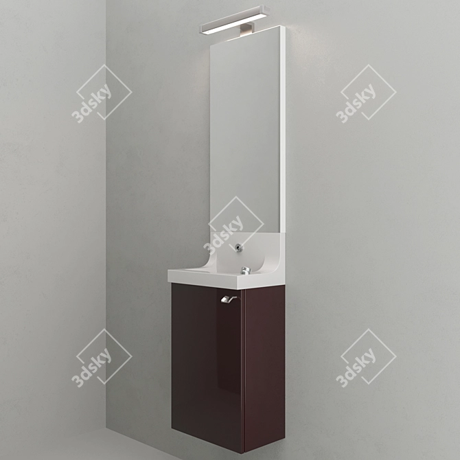 Jacob Delafon Pop Laminar: Elegant Vanity Set 3D model image 1