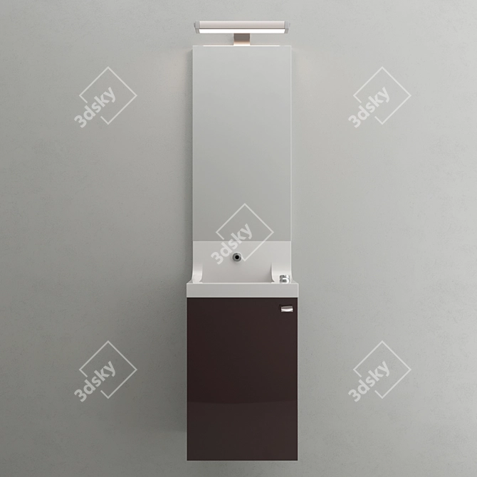 Jacob Delafon Pop Laminar: Elegant Vanity Set 3D model image 2