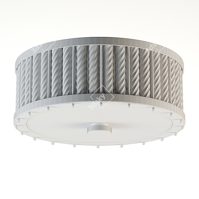 Shelby Flush Mount - 3 Light Metal Fixture 3D model image 2