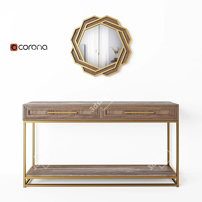 Cosmorelax Console and Mirror Set 3D model image 1