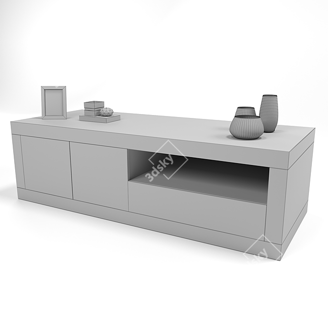 Modern Style TV Unit | 150cm Length | 60cm Width | 45cm Height 3D model image 2