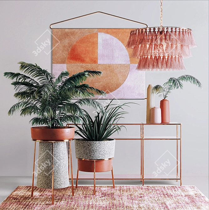 Sunset Vibes Decor Set 3D model image 1