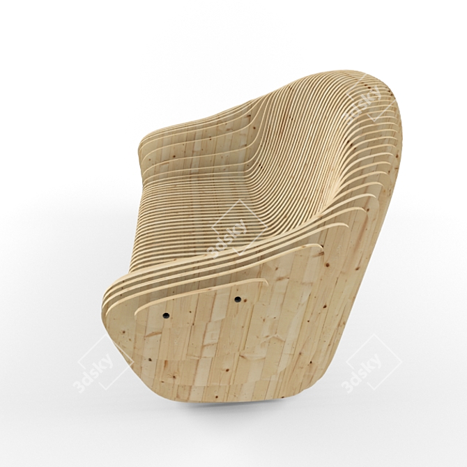 Parametric Bench: Unique Design, Functional 3D model image 2