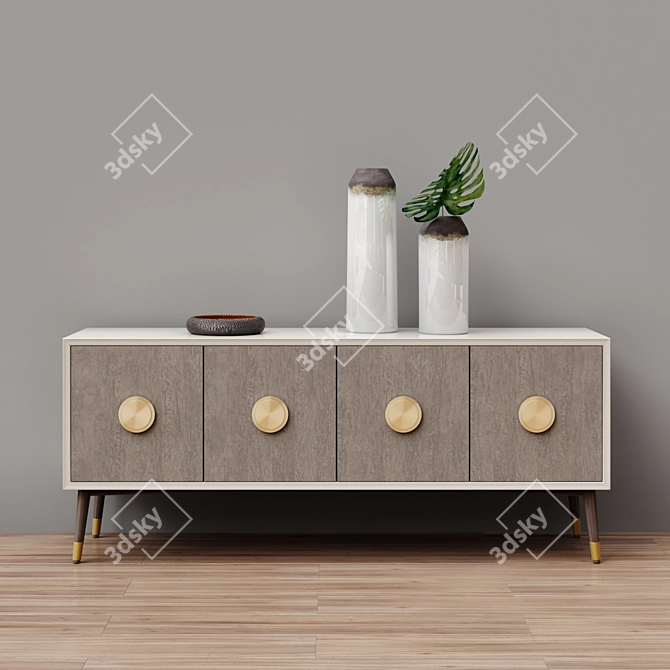 Darling Lacquer Console: Stylishly Functional, Modern Design 3D model image 1