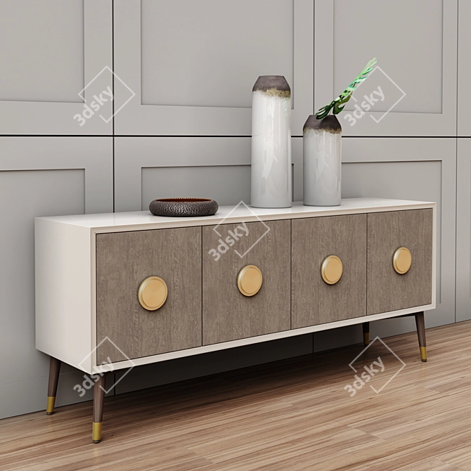 Darling Lacquer Console: Stylishly Functional, Modern Design 3D model image 3