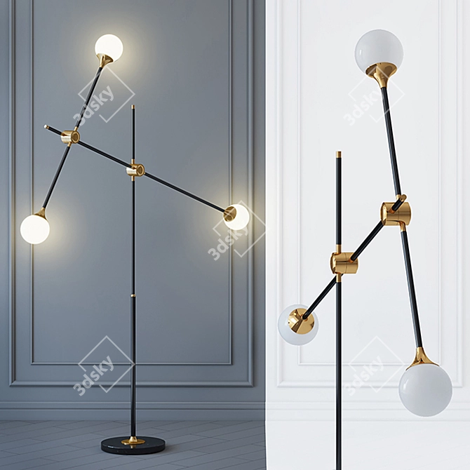 Modern Floor Lamp Baton FLOR LAMP 3 3D model image 1