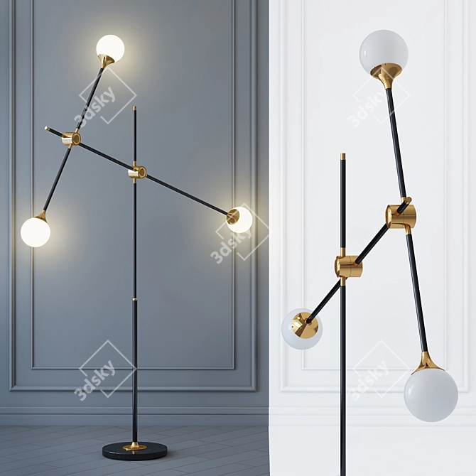 Modern Floor Lamp Baton FLOR LAMP 3 3D model image 4