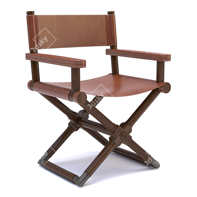 Ralph Lauren Holbrook Leather Director's Chair 3D model image 1