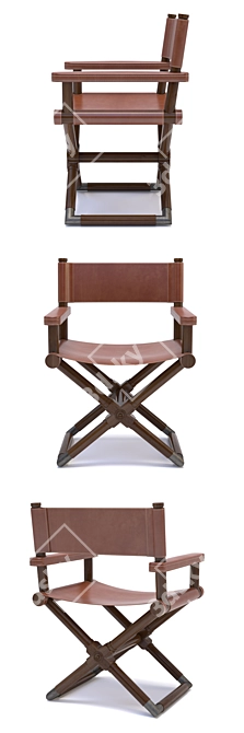 Ralph Lauren Holbrook Leather Director's Chair 3D model image 2