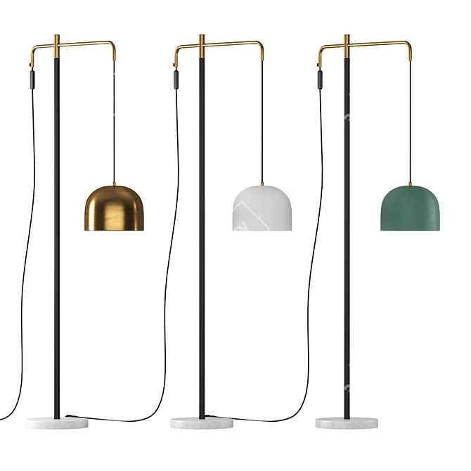 Scandinavian Style Marble Lamp 3D model image 1