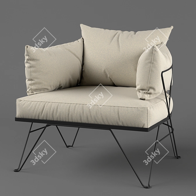 Modern Spargo Armchair by MCM House 3D model image 1