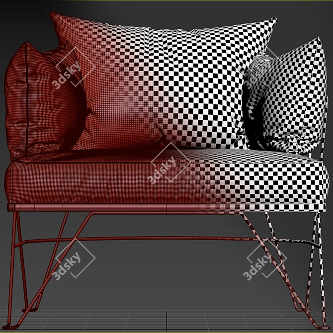 Modern Spargo Armchair by MCM House 3D model image 3
