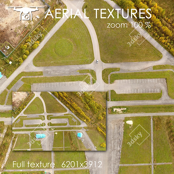 Aerial Field Texture - 120m Height 3D model image 1