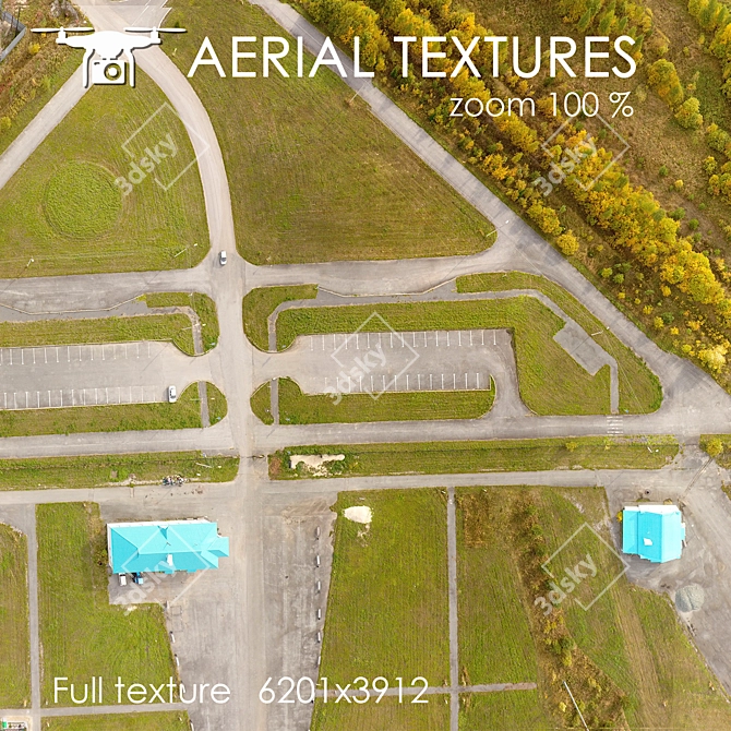 Aerial Field Texture - 120m Height 3D model image 2