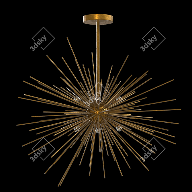 Stellar Shine Modern Chandelier 3D model image 1