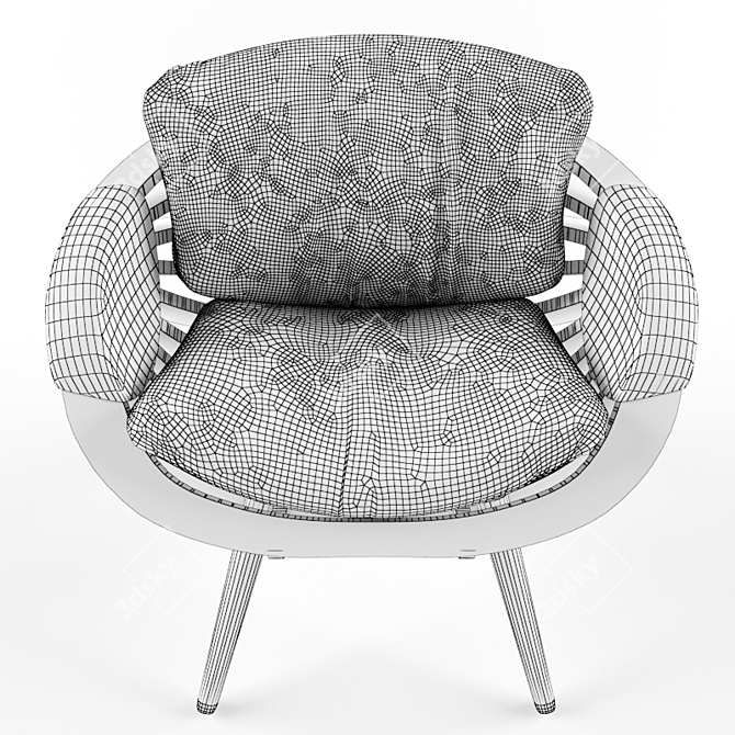 Versatile Parametric Chair: Modern Design, Customizable 3D model image 3