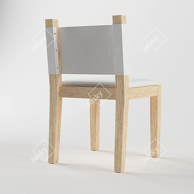 Natural Oak Chair: Elegant and Sustainable 3D model image 2