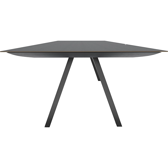 Sleek Black Dining Table 3D model image 3