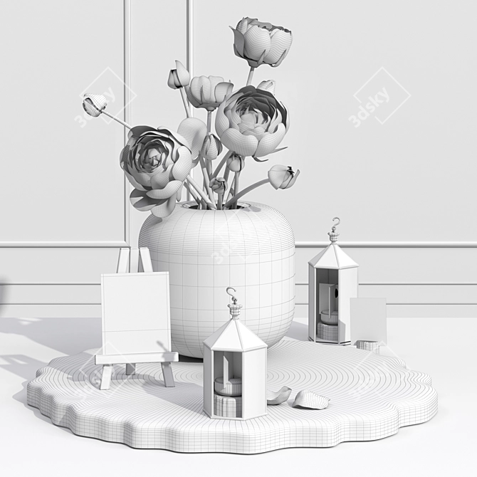 Elegant Table Decor for Special Events 3D model image 2