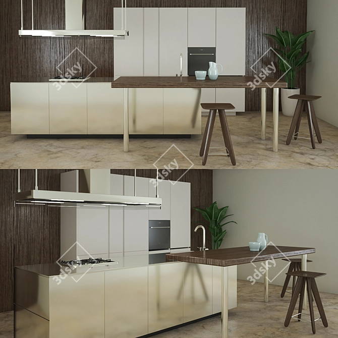 ARTEX Varenna Poliform Kitchen 3D model image 1