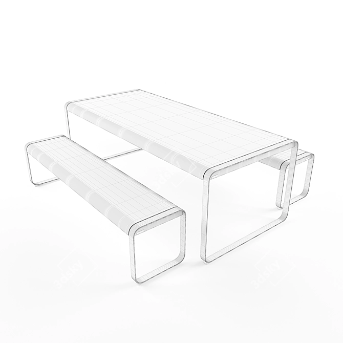 Stylish Bellevie Table by Fermob 3D model image 3