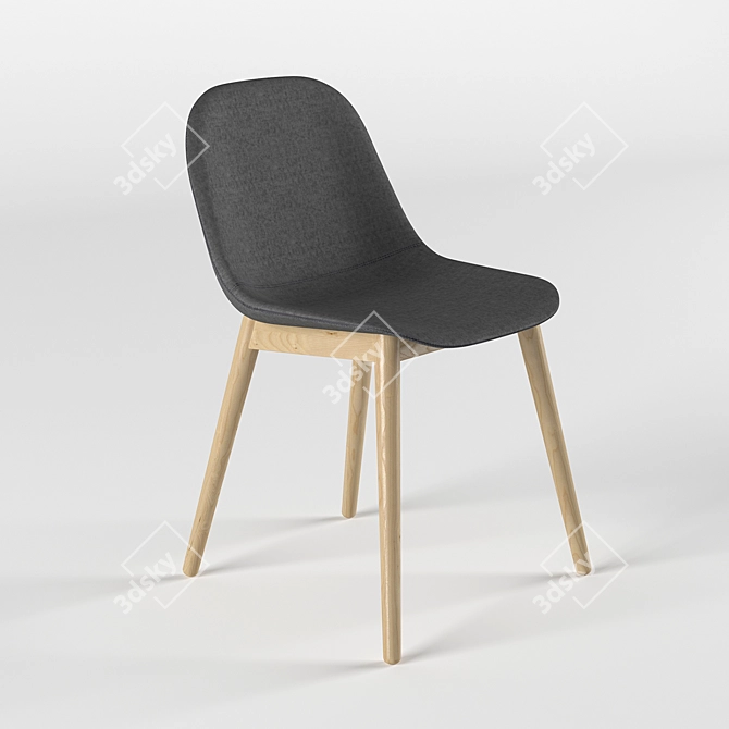 Iskos Fiber Side Chair: Functional, Stylish Seating 3D model image 1