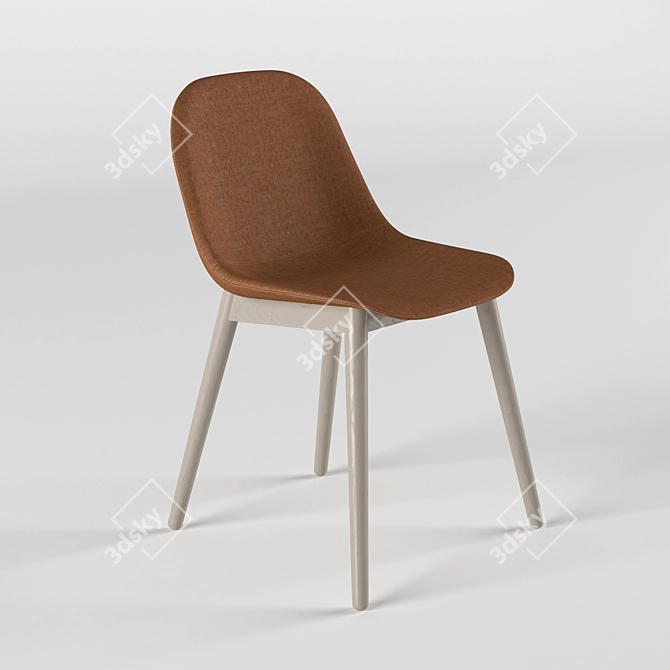 Iskos Fiber Side Chair: Functional, Stylish Seating 3D model image 2