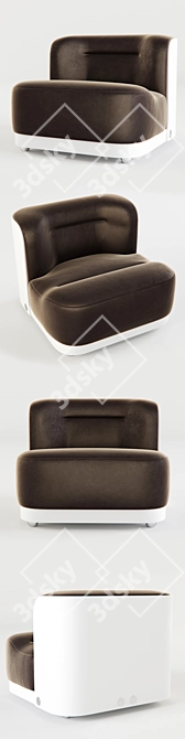 Elegant Trinom Lounge Chairs 3D model image 2