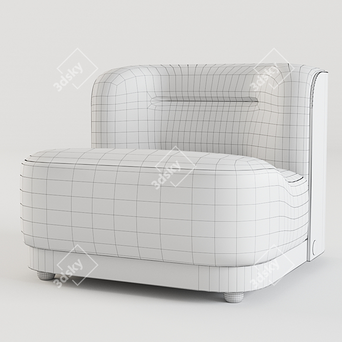 Elegant Trinom Lounge Chairs 3D model image 3