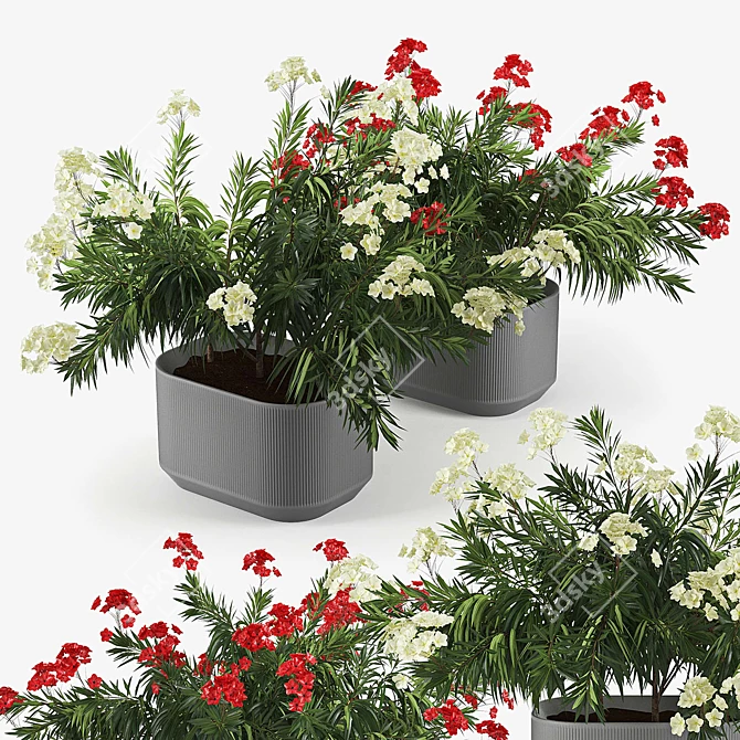 Modern Mod Planter - Urban Greenery 3D model image 1