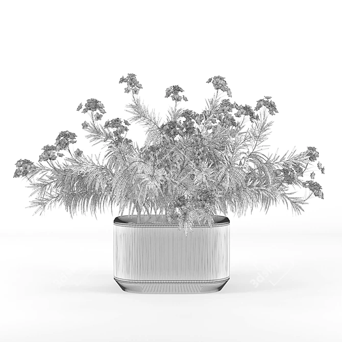 Modern Mod Planter - Urban Greenery 3D model image 3