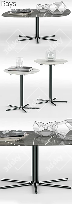 Minimalist Design: Minotti Rays Coffee Tables 3D model image 2