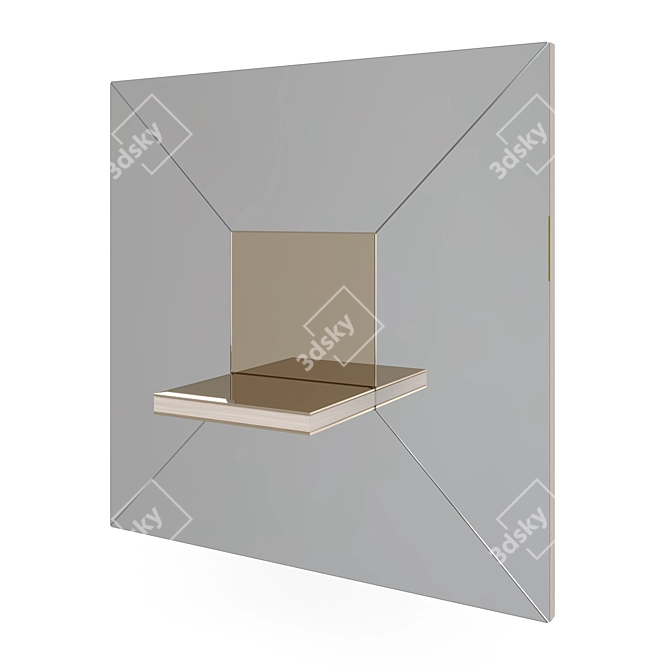 Mirror Accent Shelf in Contemporary Design 3D model image 1