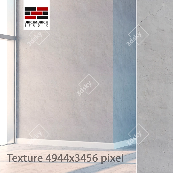 Seamless Plaster with High Detail 3D model image 1