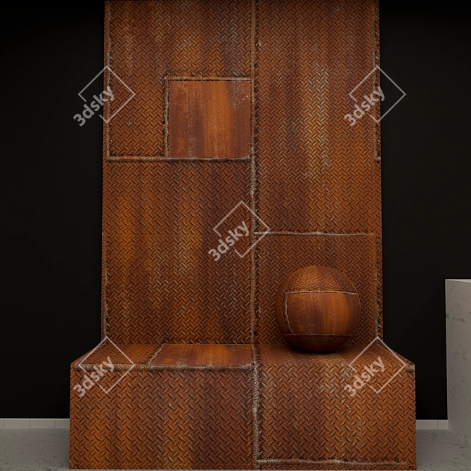 Rustic Metal Effect Plaster 3D model image 1