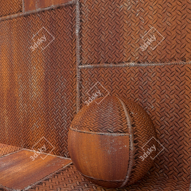 Rustic Metal Effect Plaster 3D model image 2