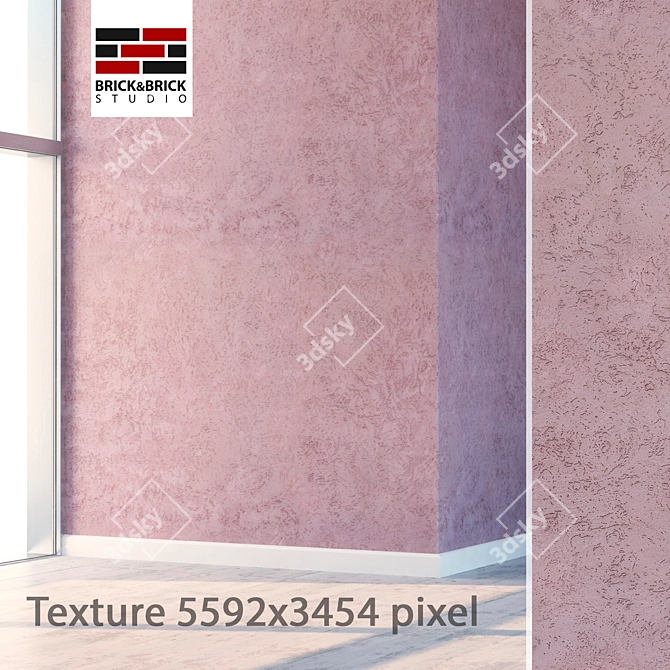 Seamless High-detail Plaster Texture 3D model image 1