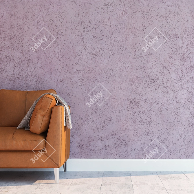 Seamless High-detail Plaster Texture 3D model image 2