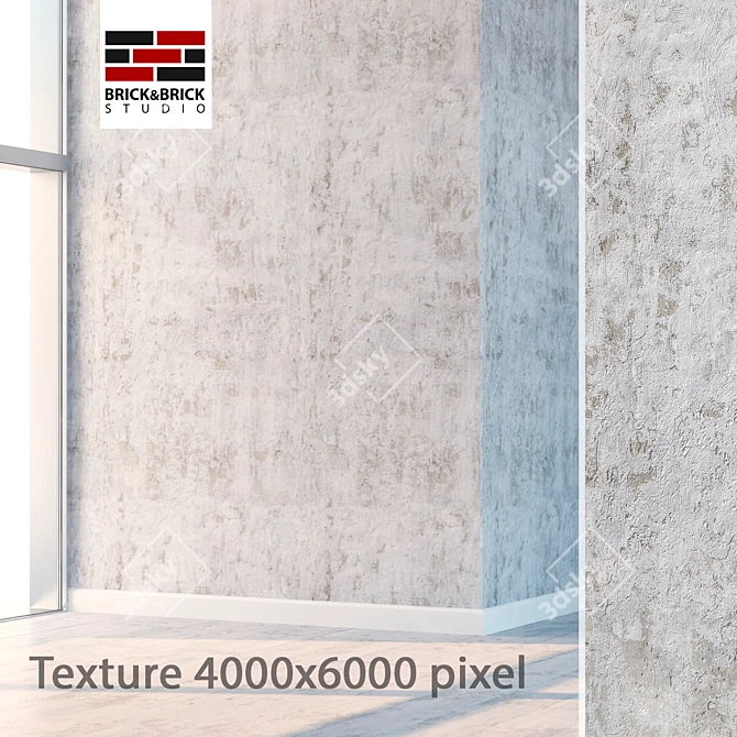 Seamless High Detail Plaster 3D model image 1