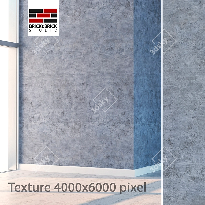 Seamless High Detail Stucco 3D model image 1