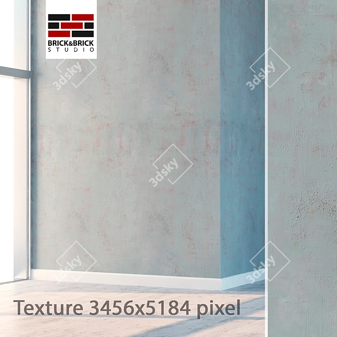 High-Detail Seamless Plaster Texture 3D model image 1