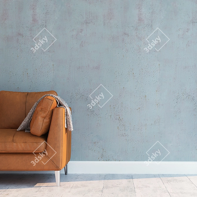 High-Detail Seamless Plaster Texture 3D model image 2