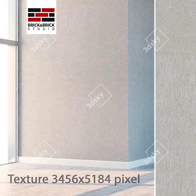 Seamless High-Detail Plaster 3D model image 1