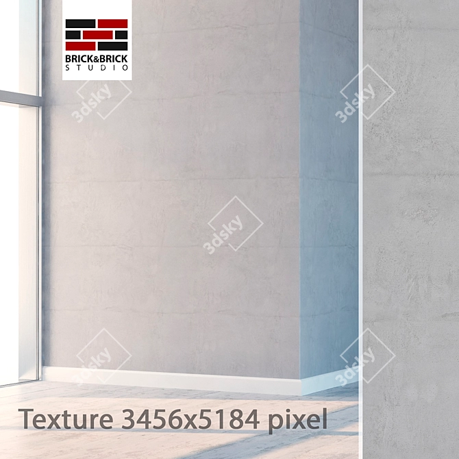 Seamless High-Detail Plaster 3D model image 1