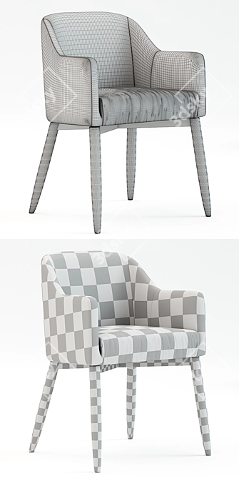 Meridiani Lola Chair + Miller Tables: Versatile Elegance for Your Space 3D model image 3