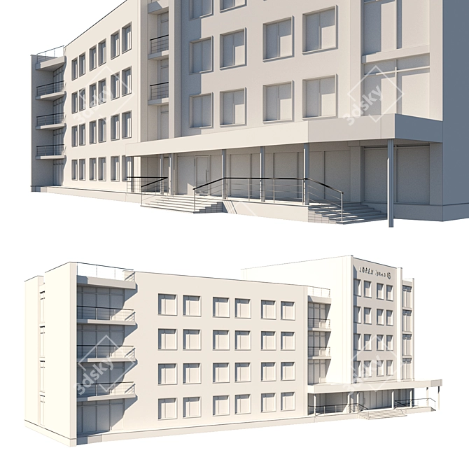 Modern Office Complex 3D model image 3