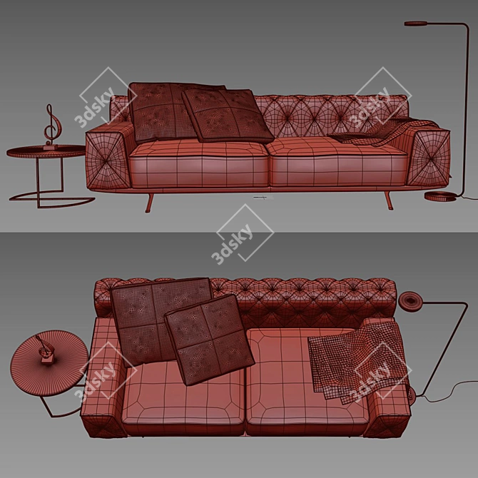 O`Prime RITZ Sofa: The Epitome of Elegance 3D model image 2